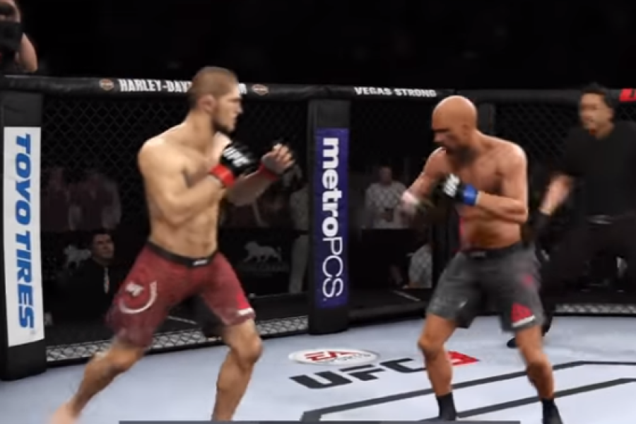 Геймер просимулировал поединок между Нурмагомедовым и Мэйвезером в EA Sports UFC 3